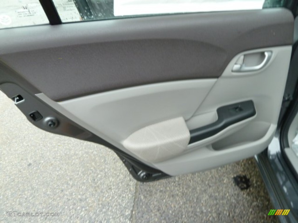 2012 Civic HF Sedan - Polished Metal Metallic / Gray photo #13