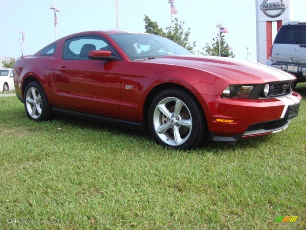Red Candy Metallic 2010 Ford Mustang GT Premium Coupe Exterior Photo #53745594