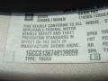 2004 Chevrolet Colorado LS Crew Cab Info Tag