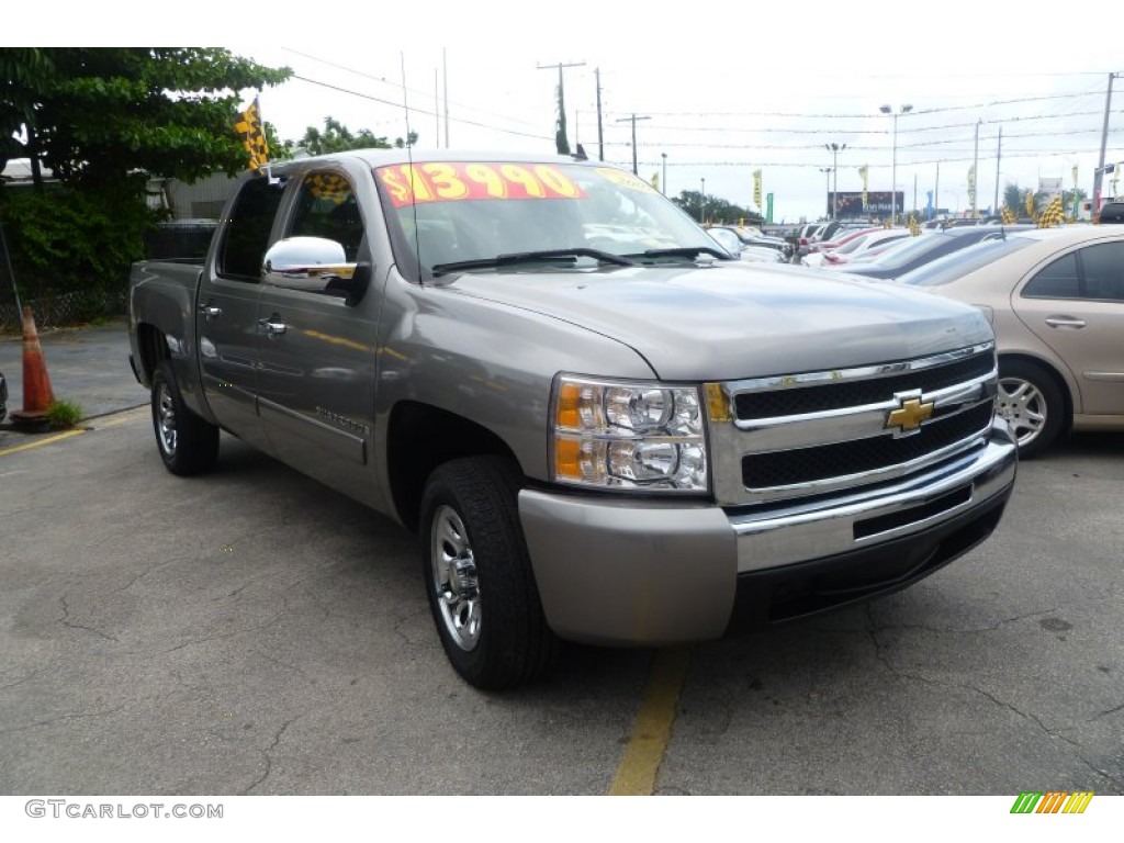 2007 Silverado 1500 LS Crew Cab - Graystone Metallic / Dark Titanium Gray photo #1