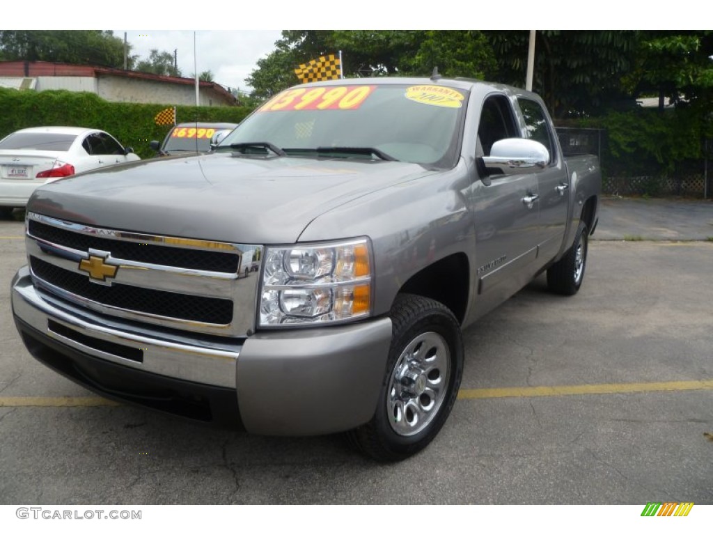 2007 Silverado 1500 LS Crew Cab - Graystone Metallic / Dark Titanium Gray photo #3