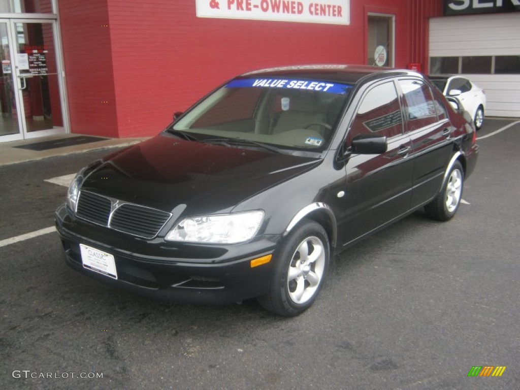 2002 Lancer LS - Labrador Black Pearl / Tan photo #1