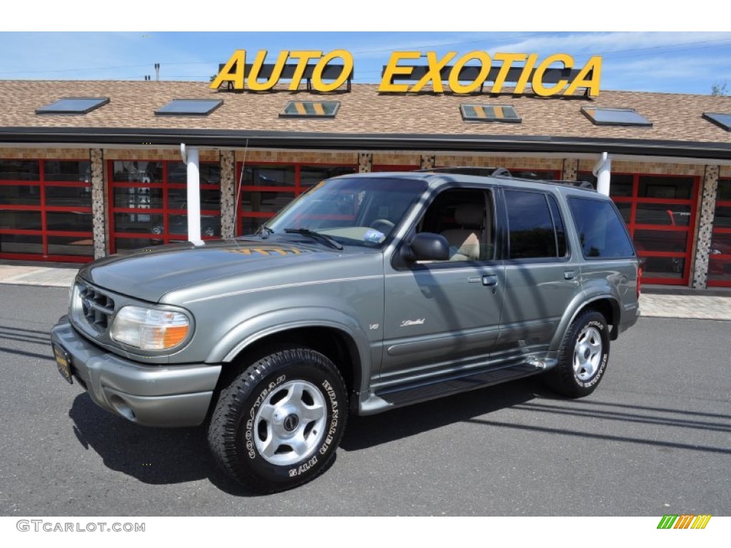 1999 Explorer Limited 4x4 - Spruce Green Metallic / Medium Prairie Tan photo #32