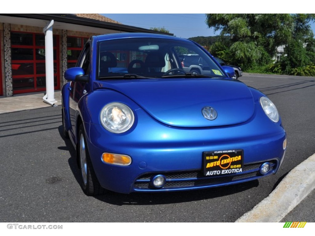 2001 New Beetle GLS Coupe - Techno Blue Pearl / Light Grey photo #4