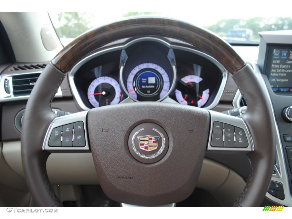 2012 Cadillac SRX Performance Shale/Brownstone Steering Wheel Photo #53748825