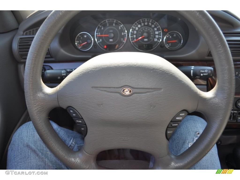 2002 Chrysler Sebring LX Sedan Sandstone Steering Wheel Photo #53749185