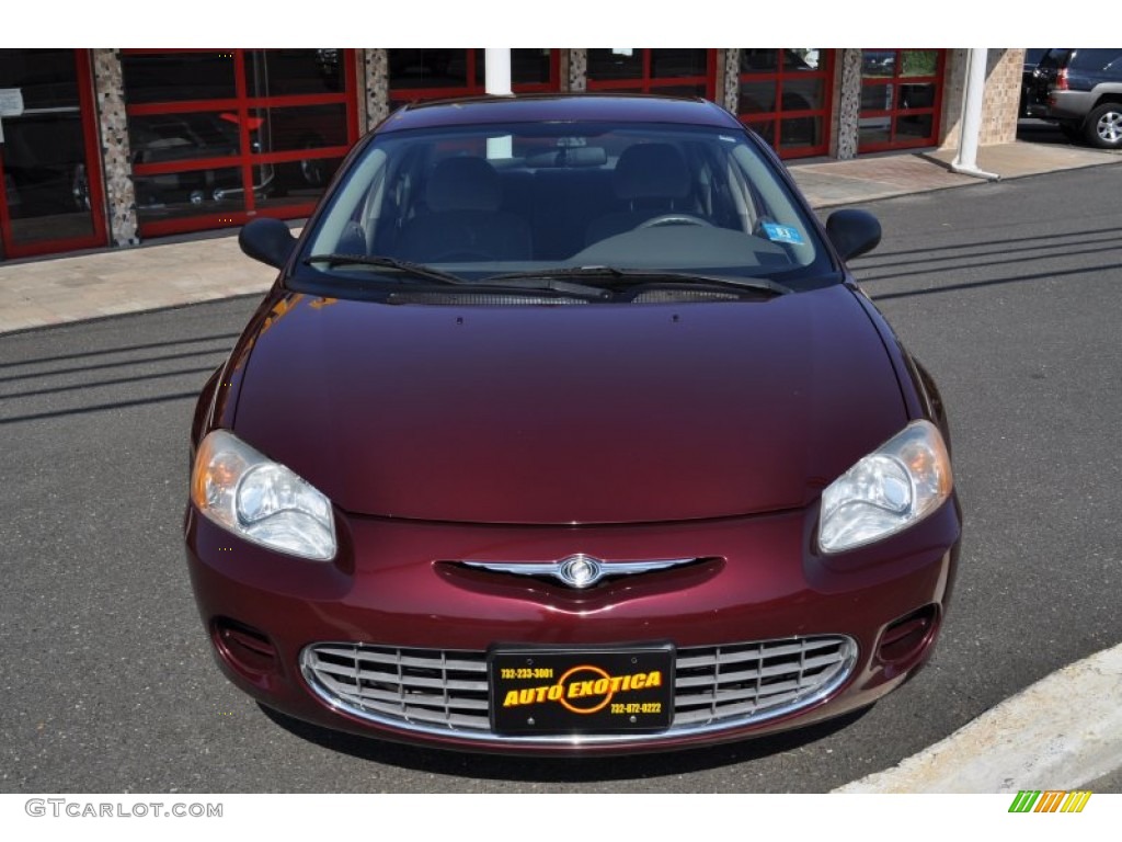 2002 Sebring LX Sedan - Dark Garnet Red Pearl / Sandstone photo #28