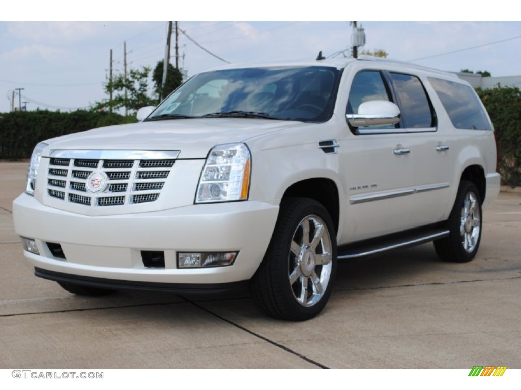 White Diamond Tricoat 2012 Cadillac Escalade ESV Luxury Exterior Photo #53749998