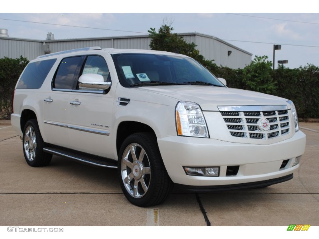 White Diamond Tricoat 2012 Cadillac Escalade ESV Luxury Exterior Photo #53750010