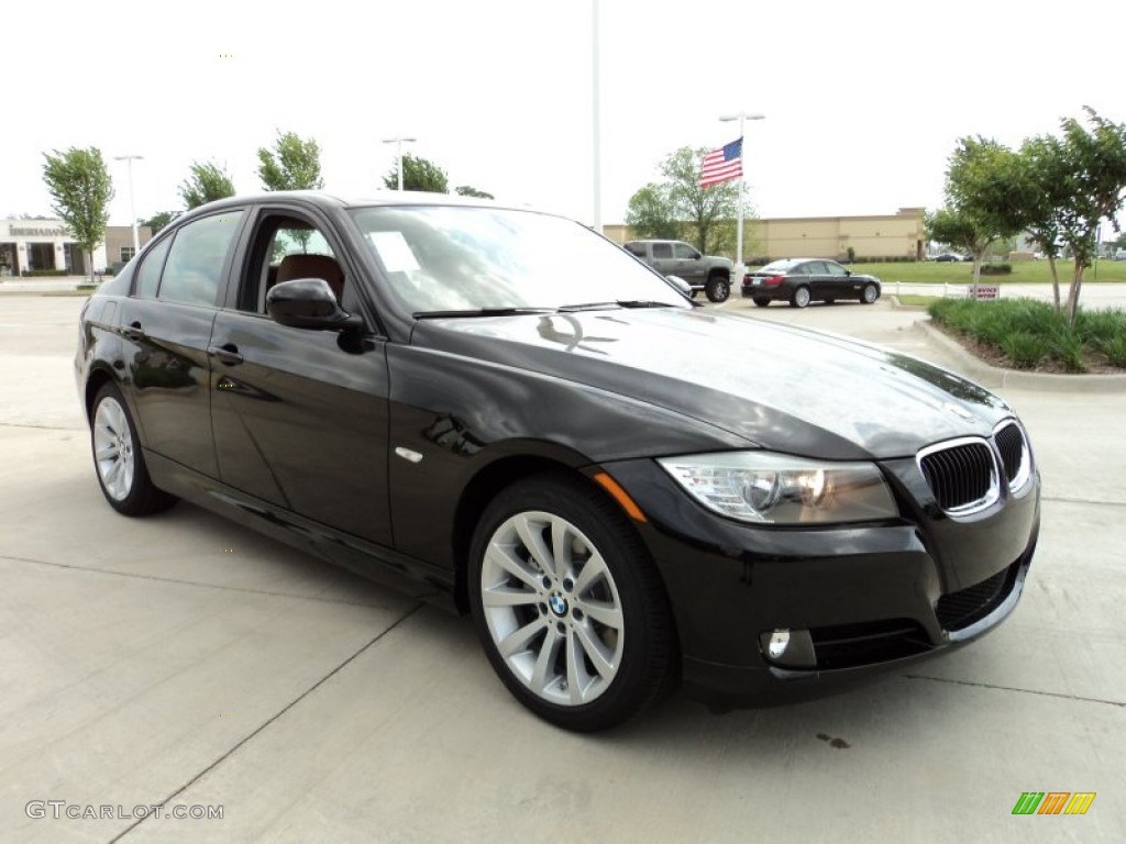 2011 3 Series 328i Sedan - Black Sapphire Metallic / Saddle Brown Dakota Leather photo #2