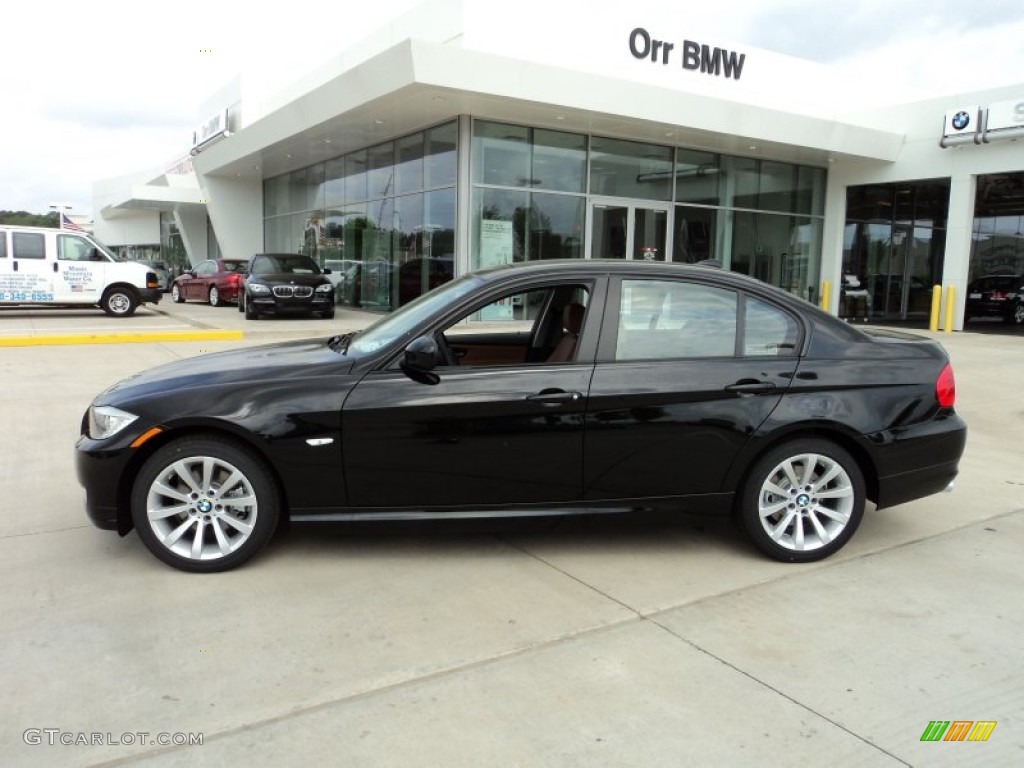 2011 3 Series 328i Sedan - Black Sapphire Metallic / Saddle Brown Dakota Leather photo #3