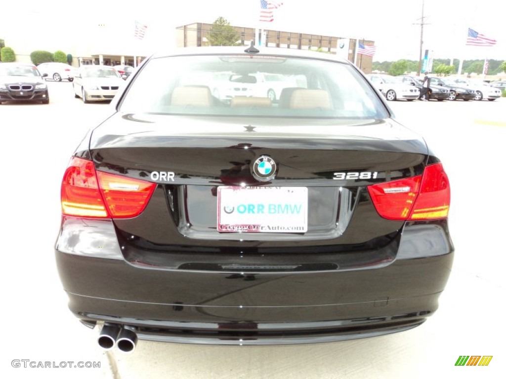 2011 3 Series 328i Sedan - Black Sapphire Metallic / Saddle Brown Dakota Leather photo #6