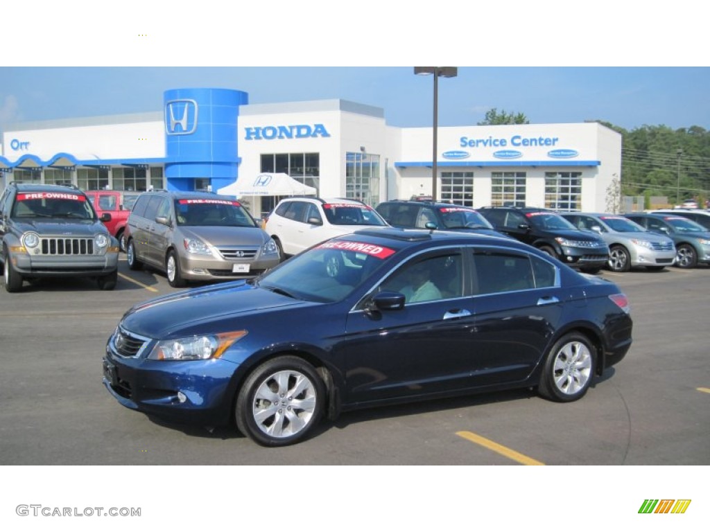 2009 Accord EX-L V6 Sedan - Royal Blue Pearl / Gray photo #1