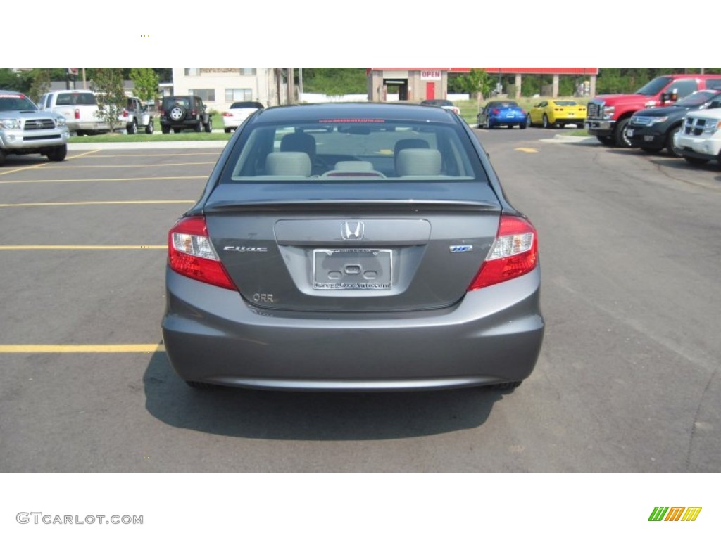 2012 Civic HF Sedan - Polished Metal Metallic / Gray photo #4