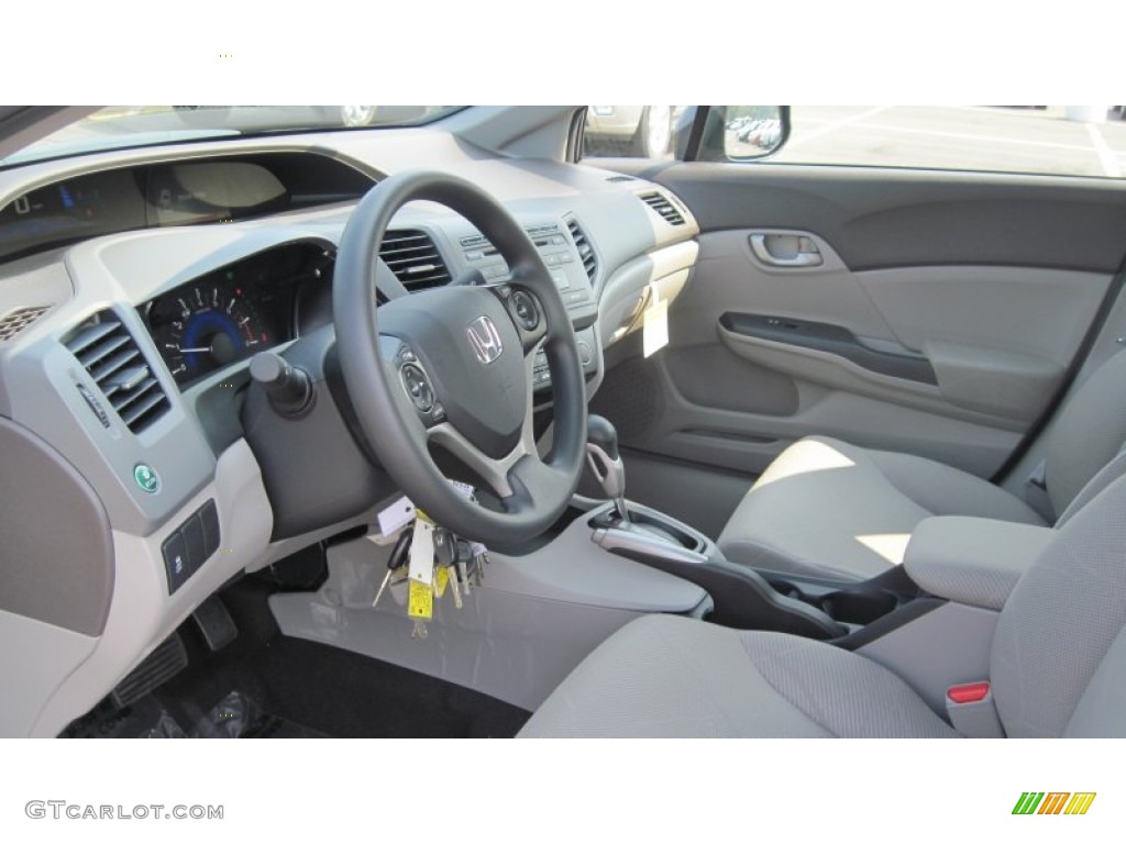 Gray Interior 2012 Honda Civic HF Sedan Photo #53753454