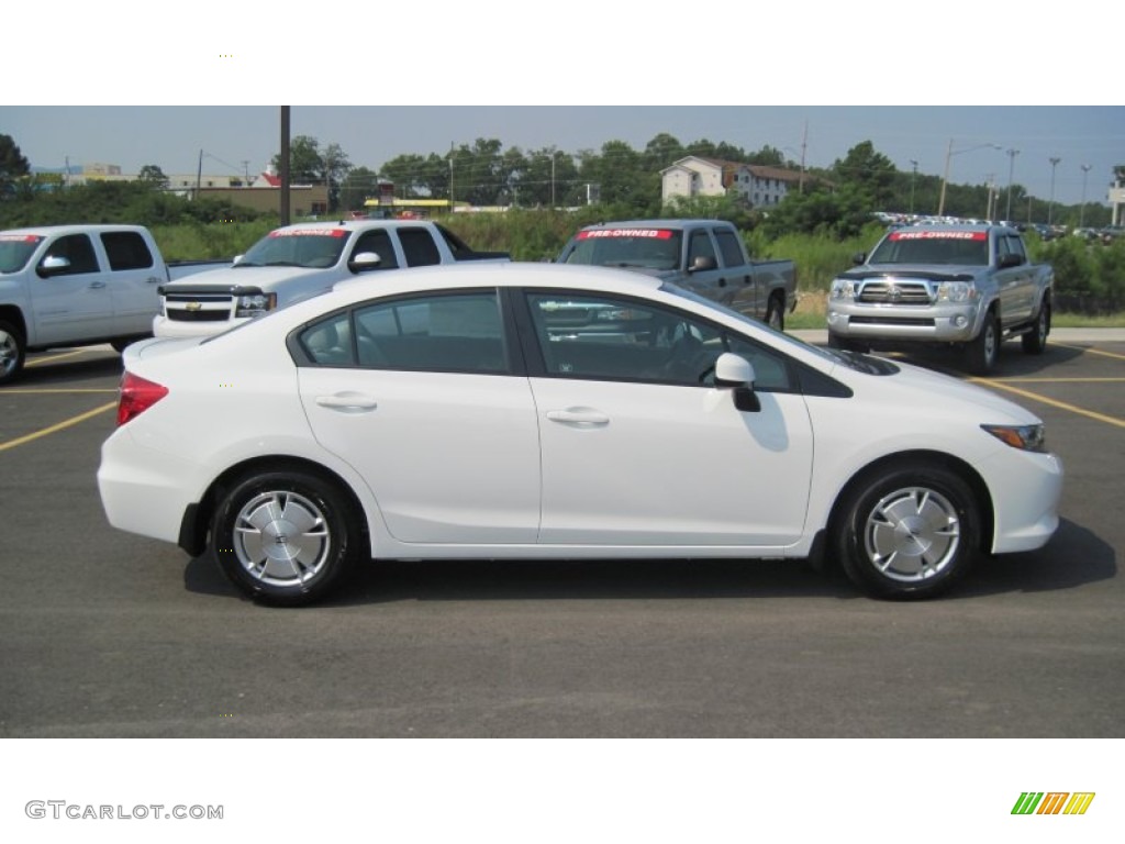 Taffeta White 2012 Honda Civic HF Sedan Exterior Photo #53753547