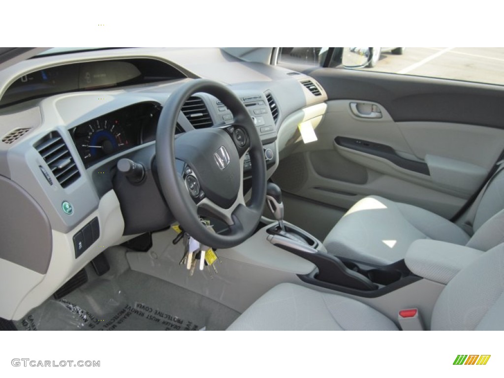 Stone Interior 2012 Honda Civic HF Sedan Photo #53753586