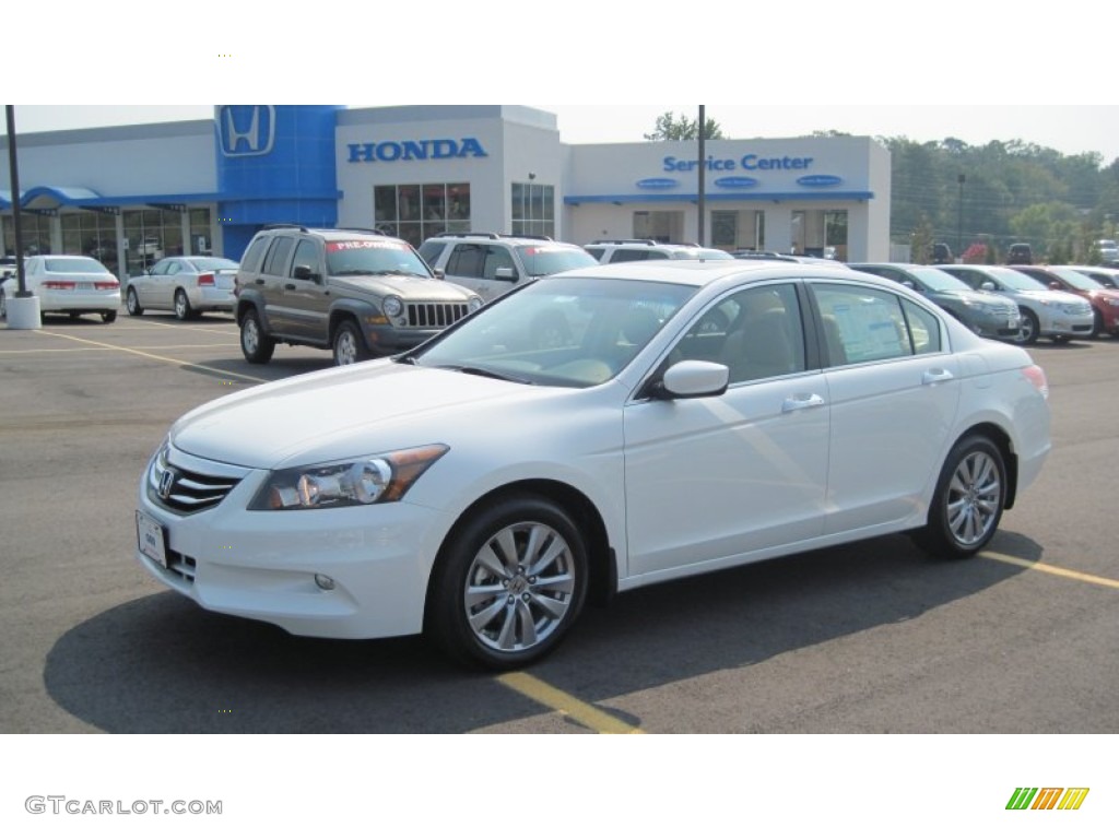 2012 Accord EX-L V6 Sedan - White Orchid Pearl / Ivory photo #1