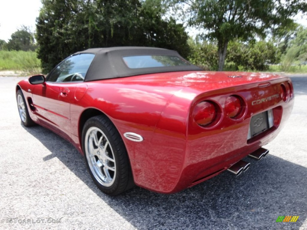 2000 Corvette Convertible - Magnetic Red Metallic / Black photo #3