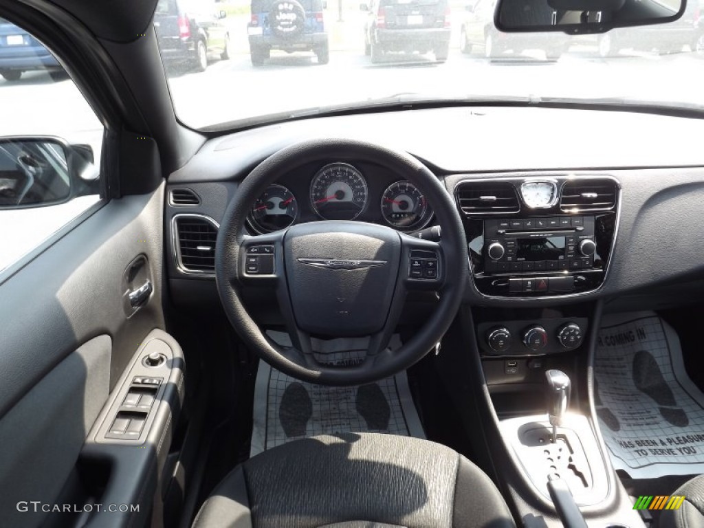 2012 Chrysler 200 LX Sedan Black Dashboard Photo #53761433