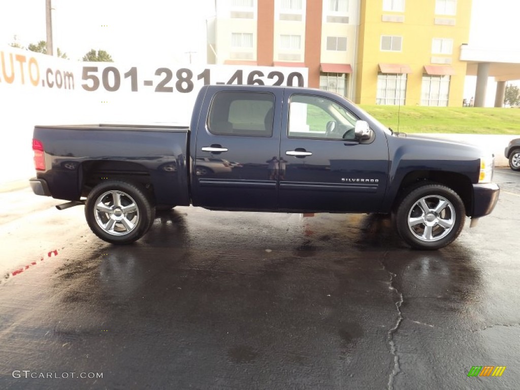 2011 Silverado 1500 LT Crew Cab - Imperial Blue Metallic / Light Titanium/Ebony photo #8