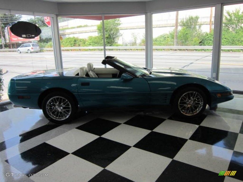 1992 Corvette Convertible - Bright Aqua Metallic / White photo #3
