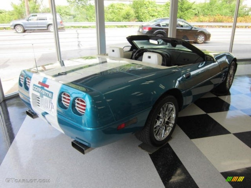 1992 Corvette Convertible - Bright Aqua Metallic / White photo #4