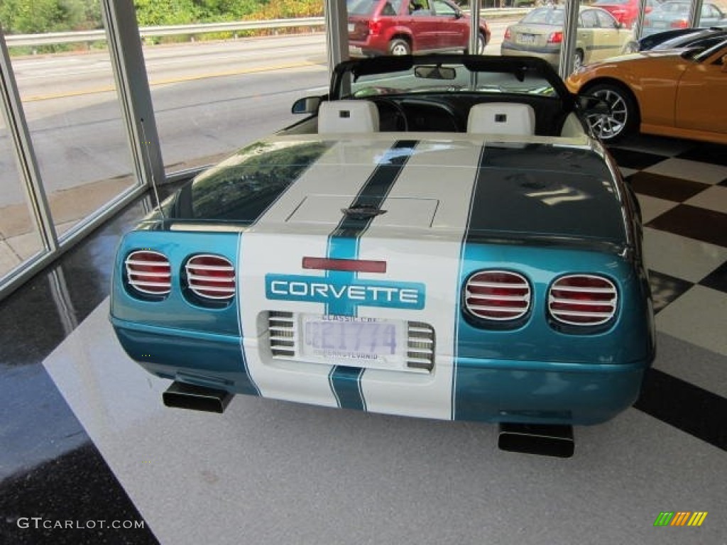 1992 Corvette Convertible - Bright Aqua Metallic / White photo #5