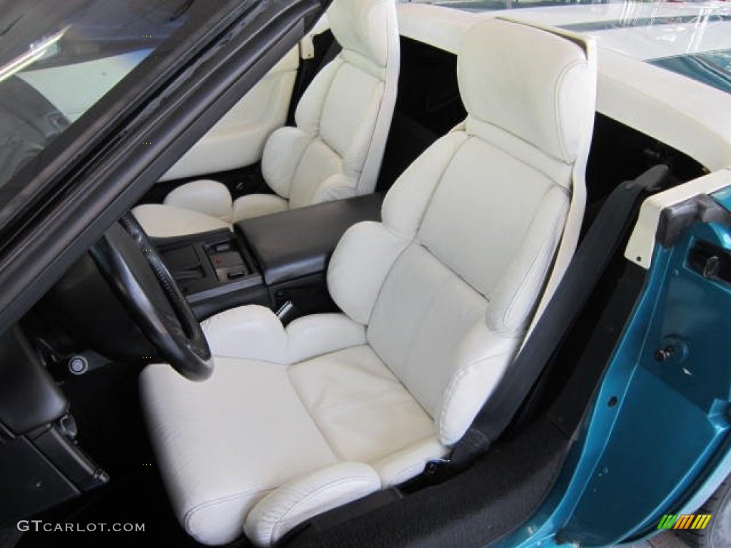 White Interior 1992 Chevrolet Corvette Convertible Photo #53763839