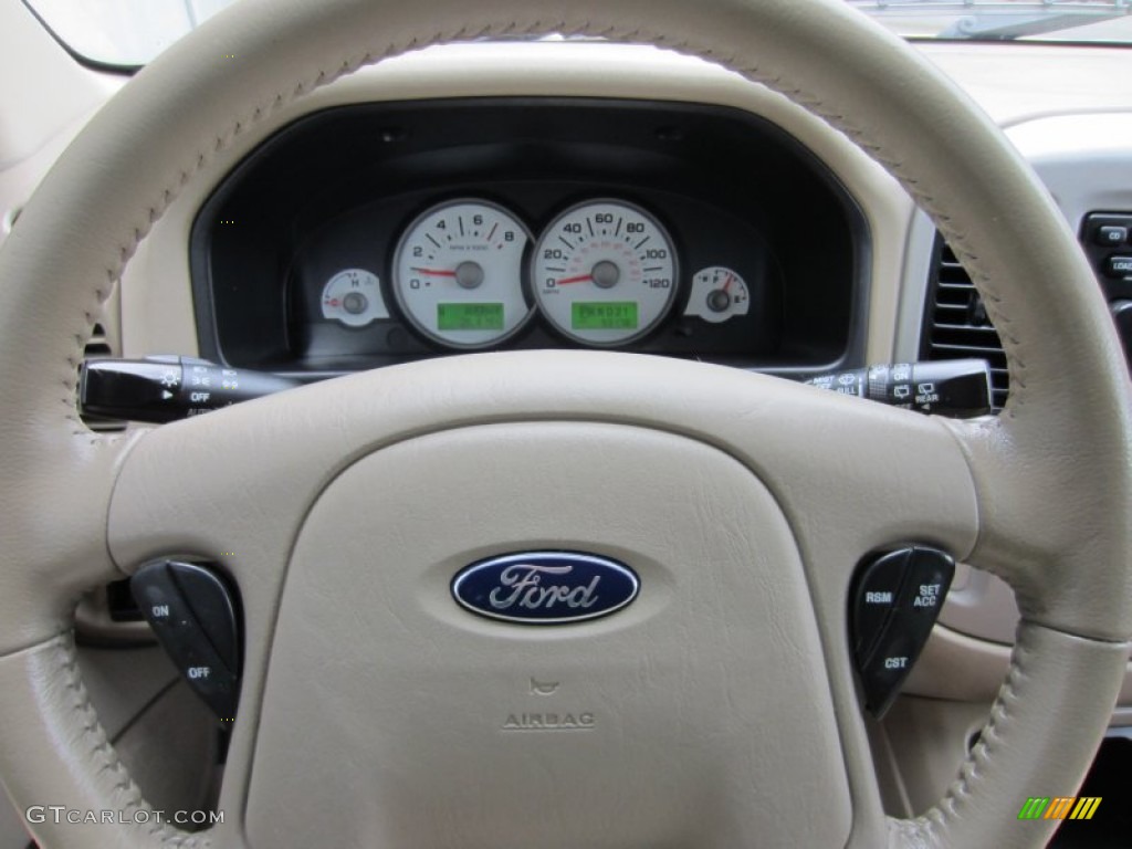 2007 Ford Escape Limited 4WD Medium/Dark Pebble Steering Wheel Photo #53764616