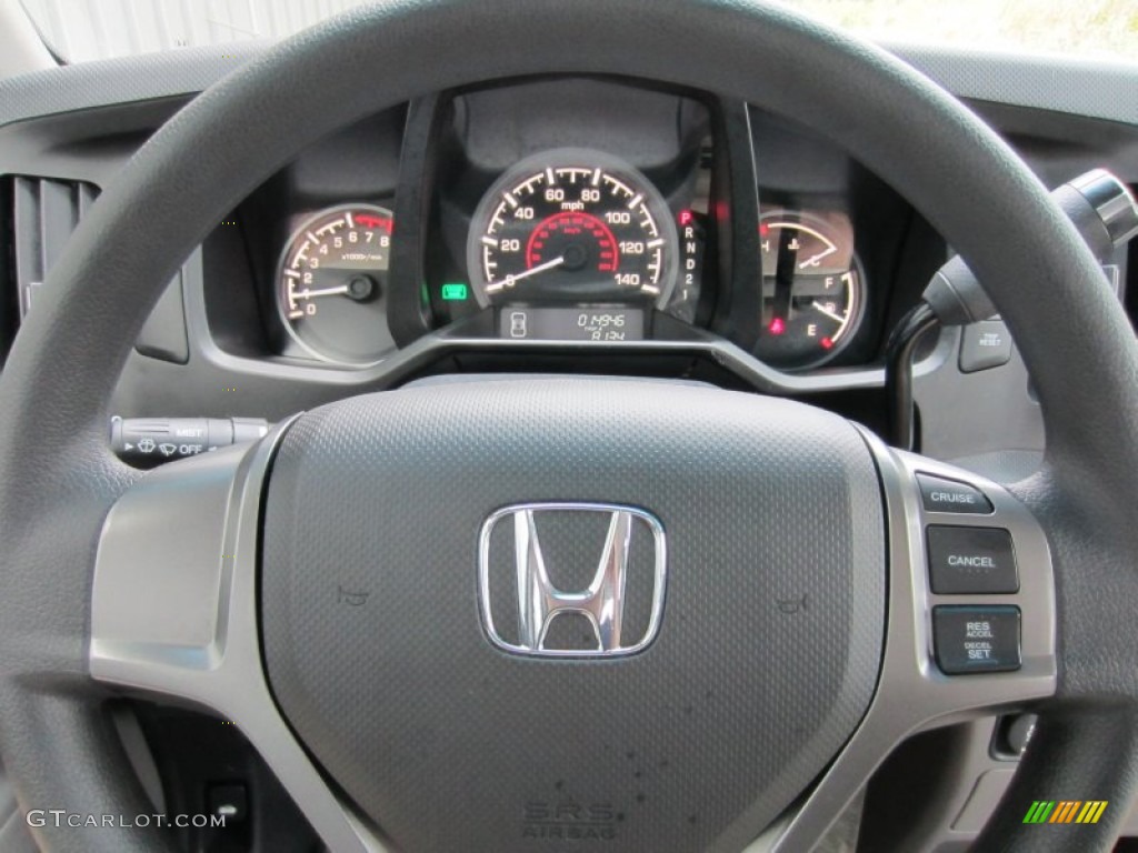 2011 Honda Ridgeline RT Gray Steering Wheel Photo #53766470