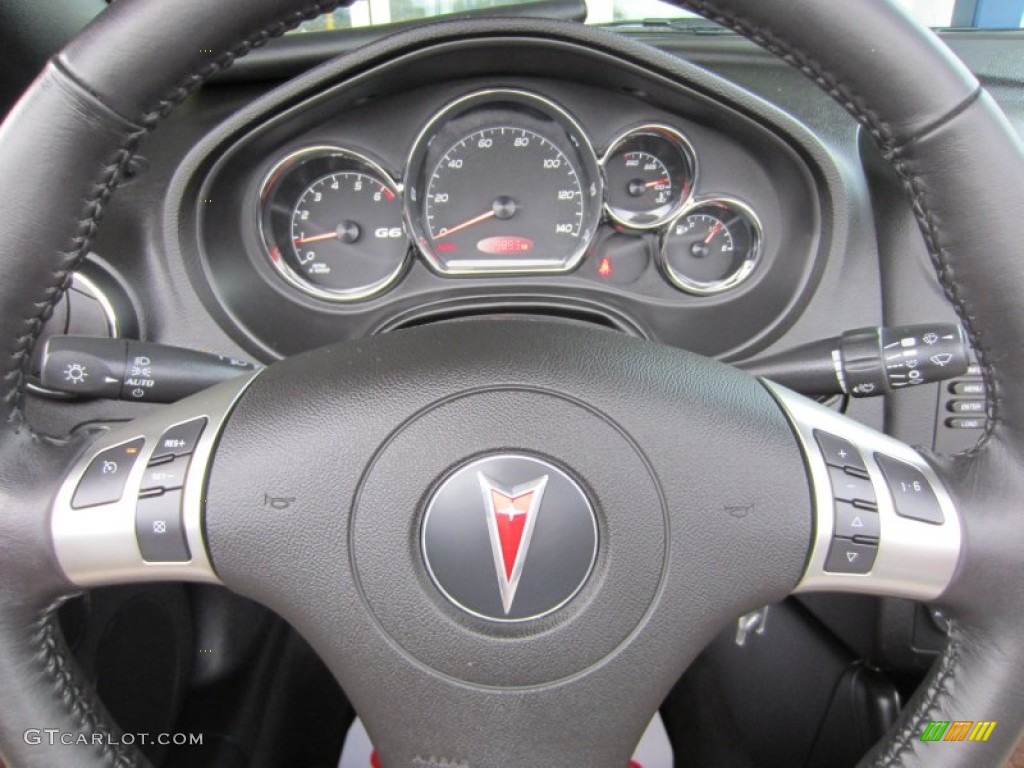2006 Pontiac G6 GTP Convertible Light Taupe Steering Wheel Photo #53767487