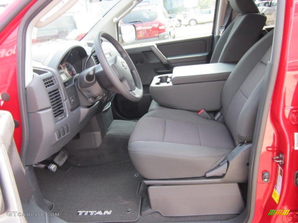 Charcoal Interior 2011 Nissan Titan SV Crew Cab 4x4 Photo #53768483