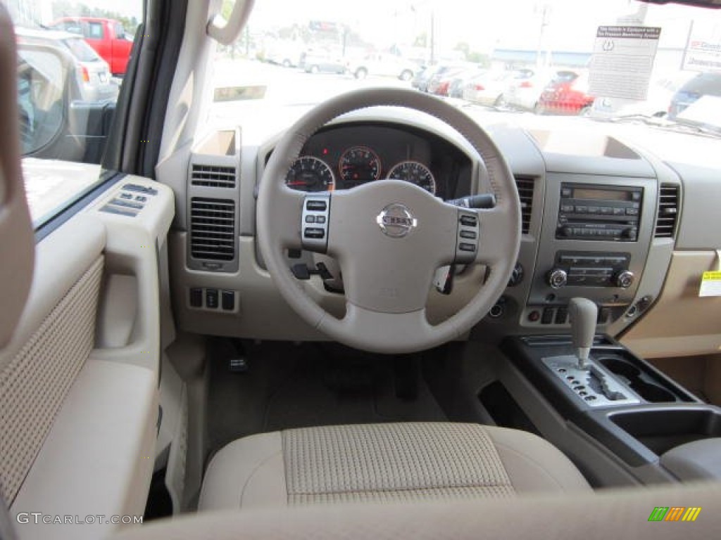 2011 Nissan Titan SV Crew Cab 4x4 Almond Dashboard Photo #53768867