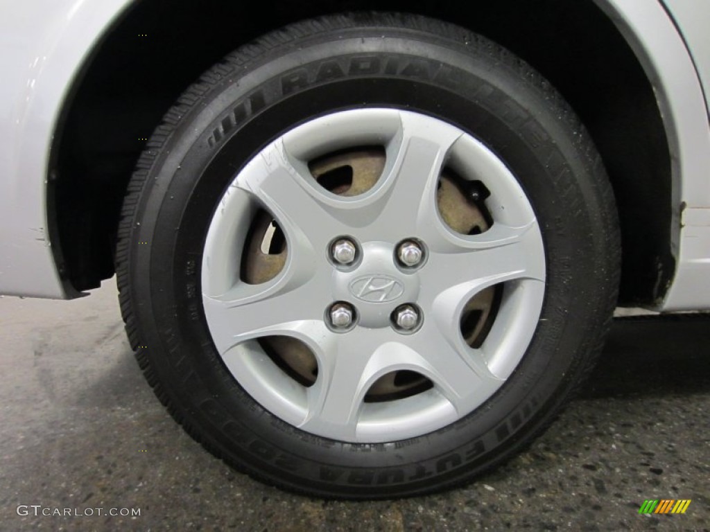 2003 Accent GL Sedan - Silver Mist Metallic / Gray photo #14
