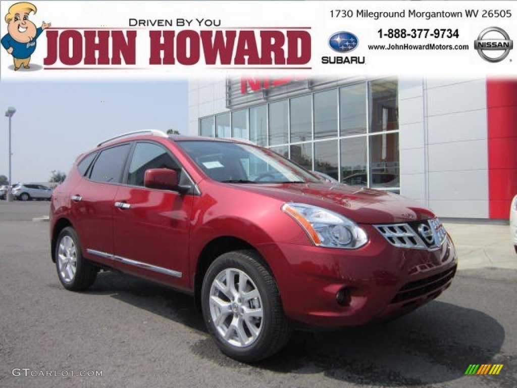2011 Rogue SL AWD - Cayenne Red / Black photo #1