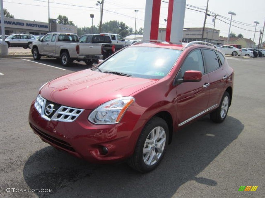 2011 Rogue SL AWD - Cayenne Red / Black photo #3