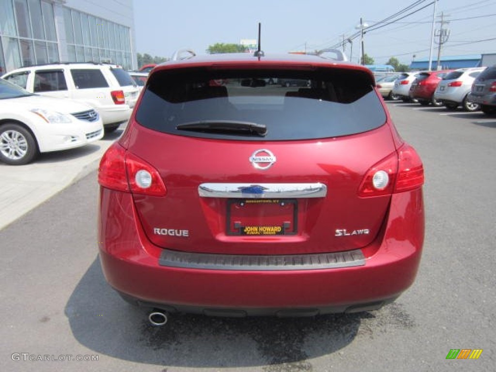 2011 Rogue SL AWD - Cayenne Red / Black photo #6