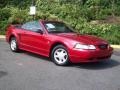 Laser Red Metallic 1999 Ford Mustang V6 Convertible Exterior