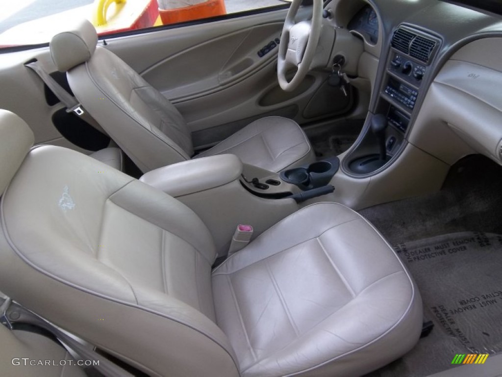 Medium Parchment Interior 1999 Ford Mustang V6 Convertible Photo #53769194