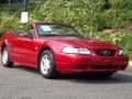 1999 Laser Red Metallic Ford Mustang V6 Convertible  photo #21