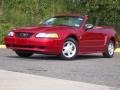 1999 Laser Red Metallic Ford Mustang V6 Convertible  photo #24