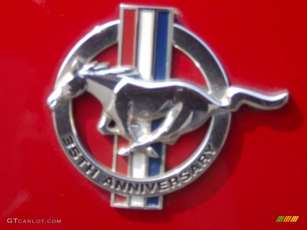 1999 Mustang V6 Convertible - Laser Red Metallic / Medium Parchment photo #26