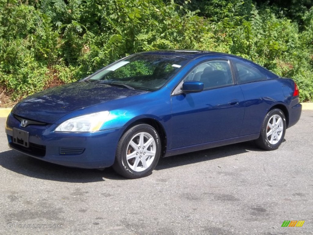 2003 Accord EX V6 Coupe - Sapphire Blue Pearl / Black photo #1