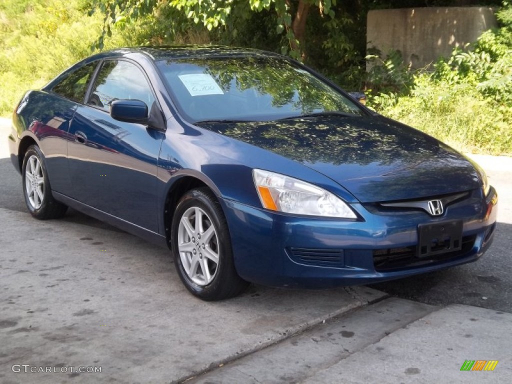 2003 Accord EX V6 Coupe - Sapphire Blue Pearl / Black photo #22