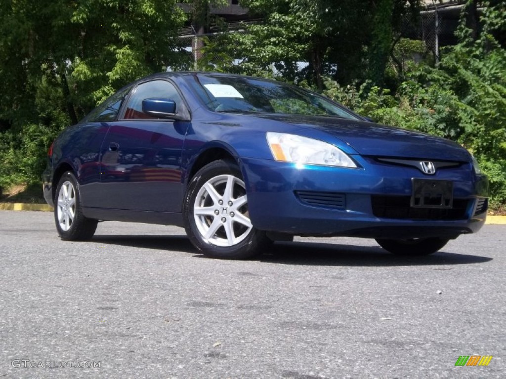 2003 Accord EX V6 Coupe - Sapphire Blue Pearl / Black photo #24