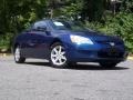 2003 Sapphire Blue Pearl Honda Accord EX V6 Coupe  photo #24