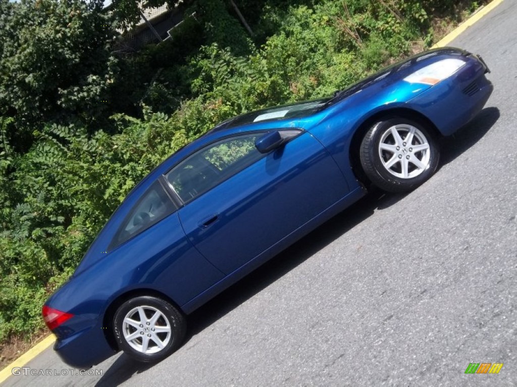 2003 Accord EX V6 Coupe - Sapphire Blue Pearl / Black photo #27
