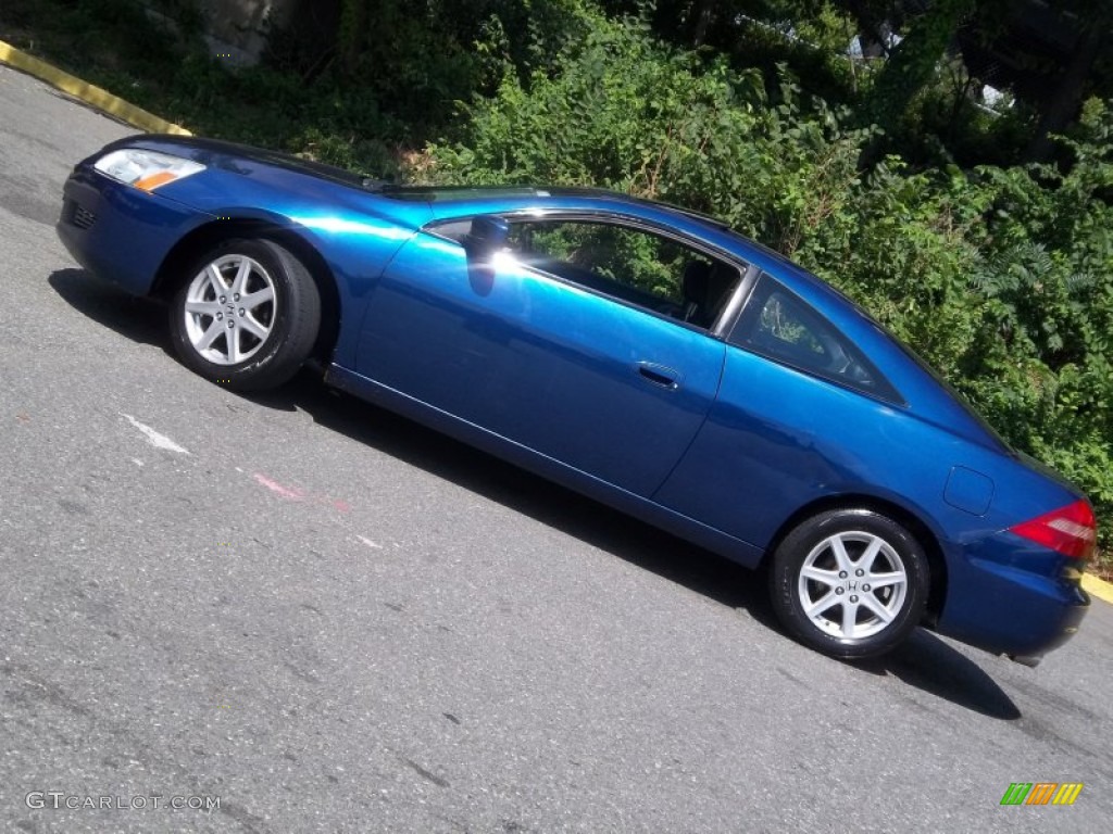 2003 Accord EX V6 Coupe - Sapphire Blue Pearl / Black photo #31