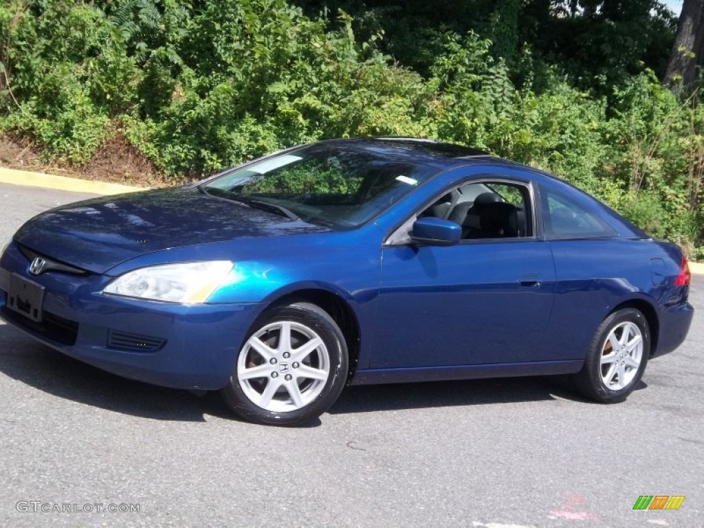 2003 Accord EX V6 Coupe - Sapphire Blue Pearl / Black photo #32